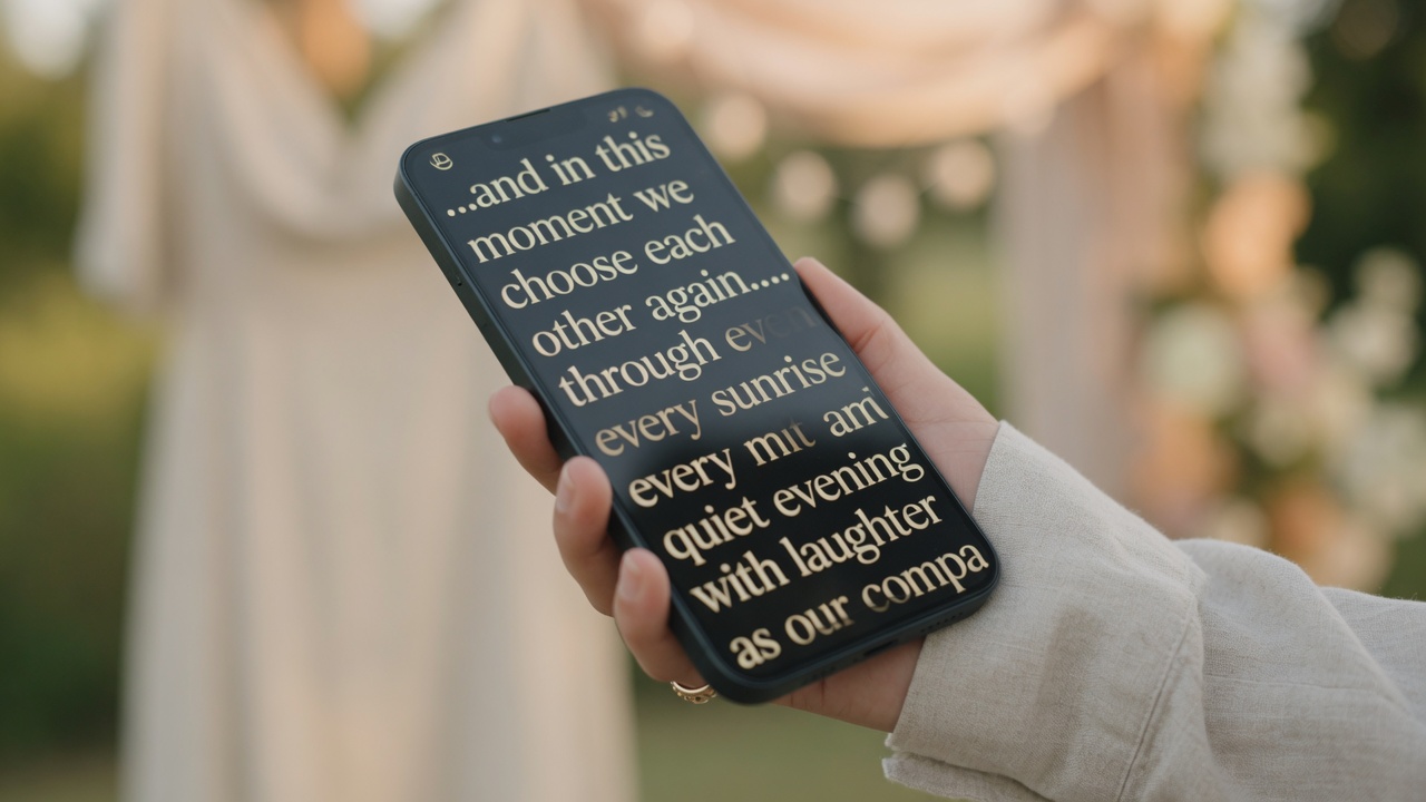 wedding vow teleprompter app