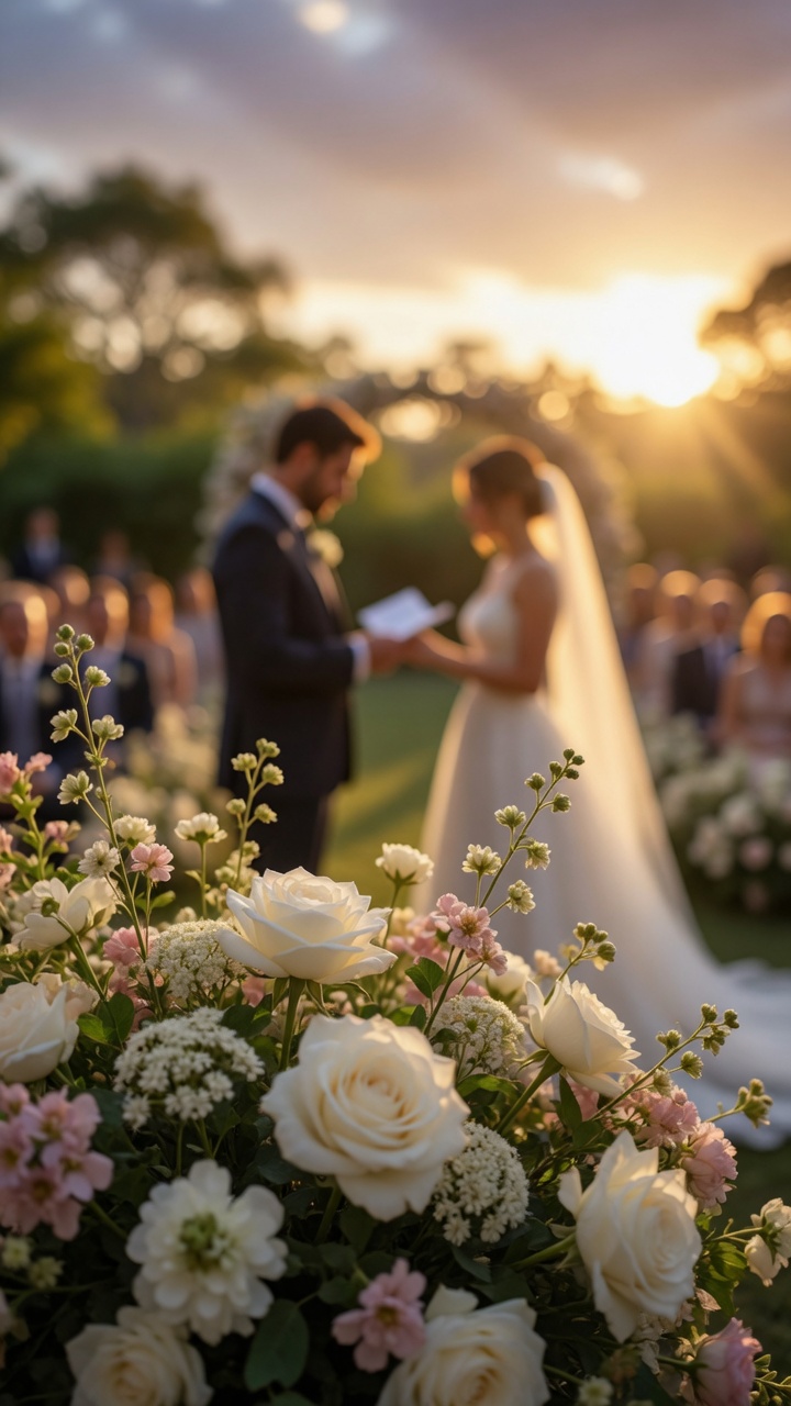 Couple on their wedding day — write vows that sound like you